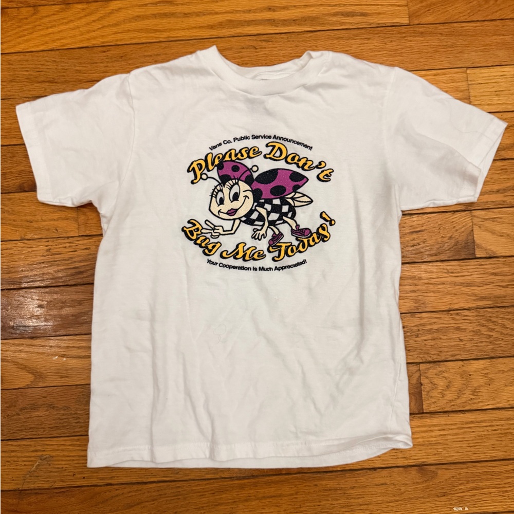 Vans White Kids T-Shirt with Graphic Design
